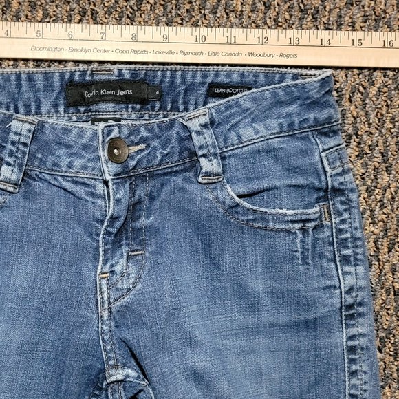 Vintage Calvin Klein Lean Bootcut Blue Jeans Size 4 EUC - Picture 11 of 16